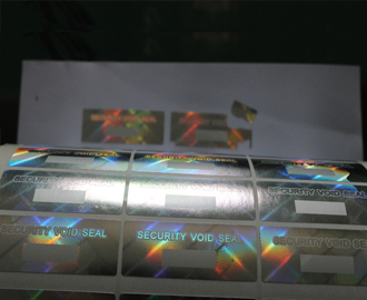 Silvery Hologram Stickers Tamper Proved with Hexagon